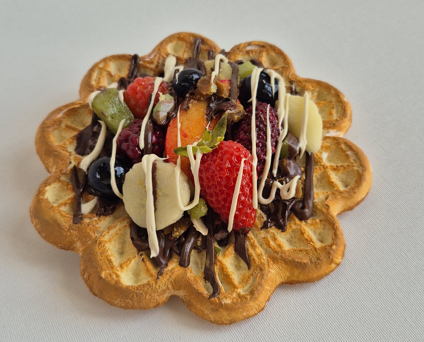 Waffle Replikası — el yapımı yemek replikası